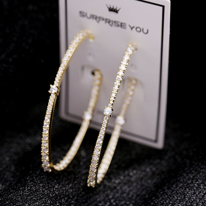 Geometric Oval Earrings Fashion Exaggerated Earrings