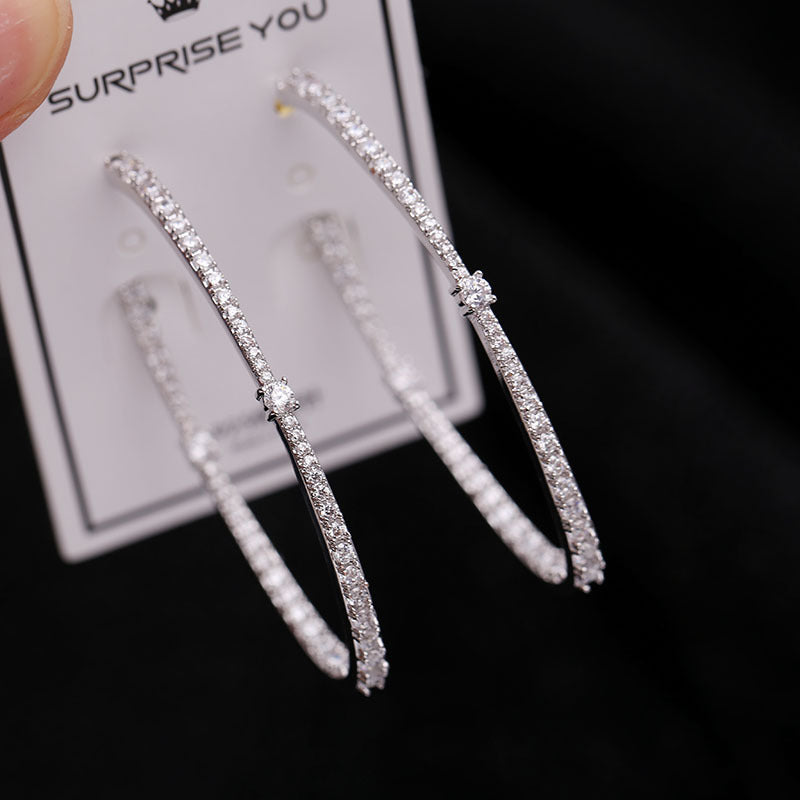 Geometric Oval Earrings Fashion Exaggerated Earrings