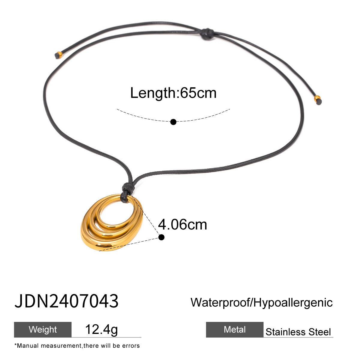 European And American Stainless Steel Geometric Irregular Pendants Necklace