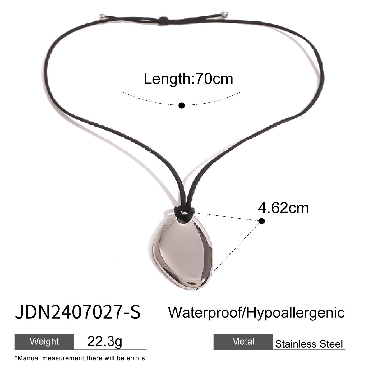 European And American Stainless Steel Geometric Irregular Pendants Necklace