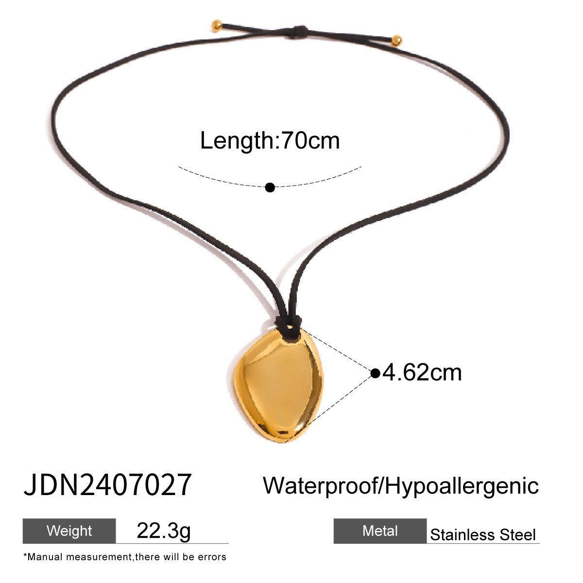 European And American Stainless Steel Geometric Irregular Pendants Necklace