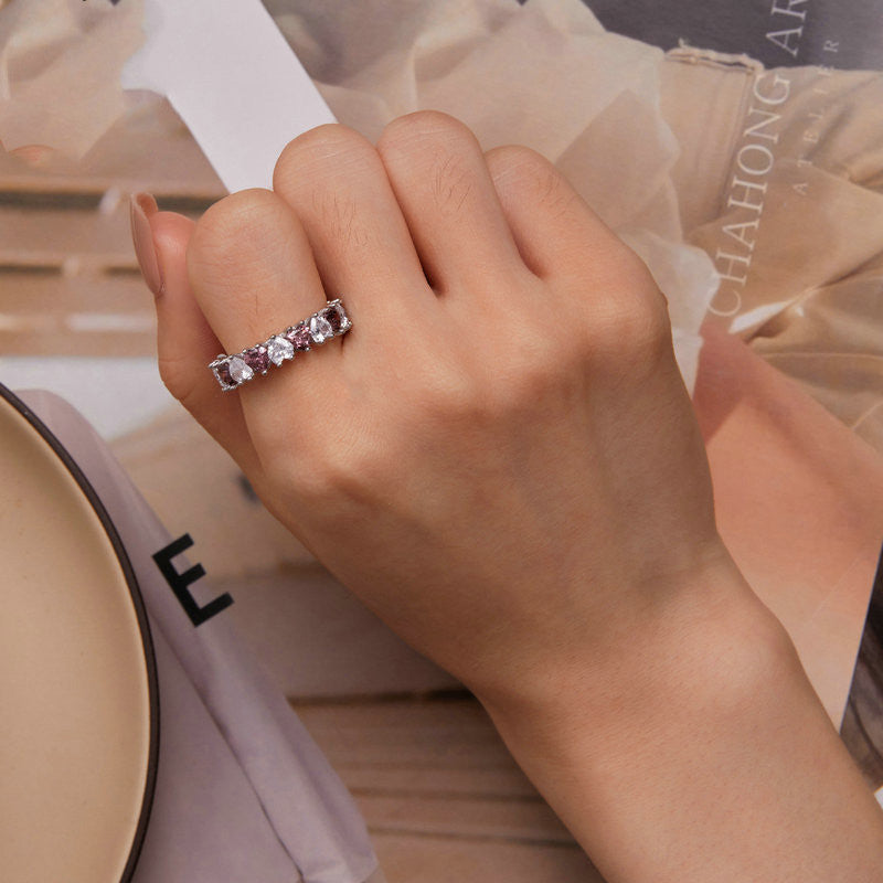 Silver Ziyun New S925 Silver Bright Heart Ring